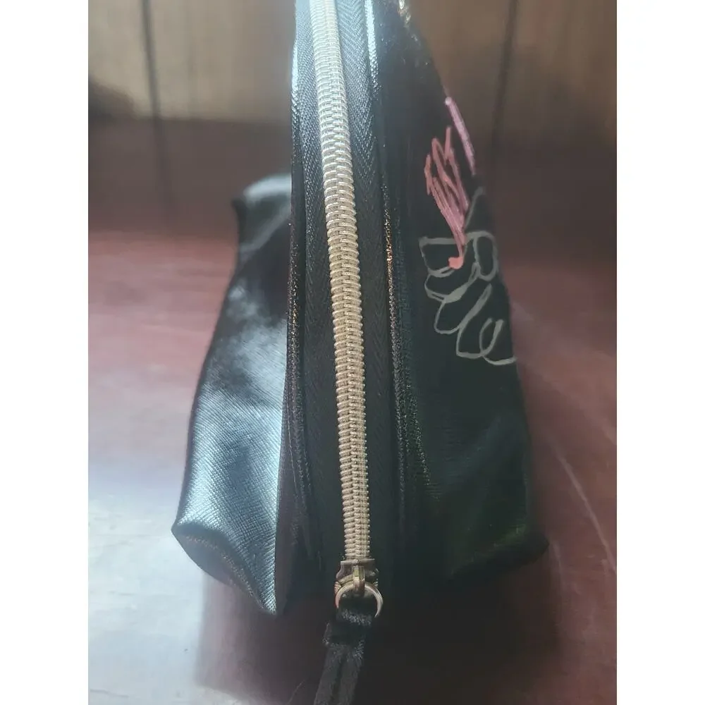 Victoria's Secret Just Wing It Black Cosmetic Travel Bag